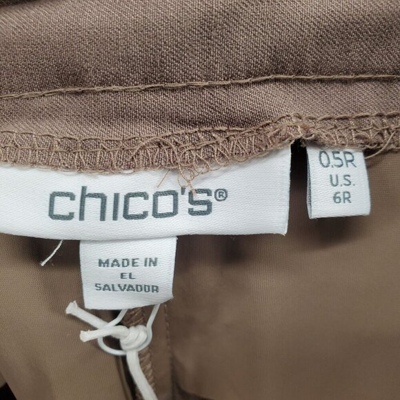 Chico's So Slimming 360 Brigitte Basic Slit Ankle Pants Women Size 6 NWT - Picture 7 of 14
